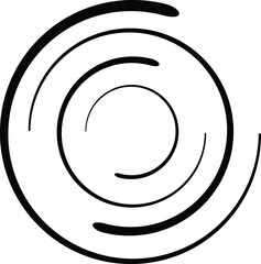 Lines in Circle Form . Spiral Vector Illustration .Technology round. Wave Logo . Design element . Abstract Geometric shape .