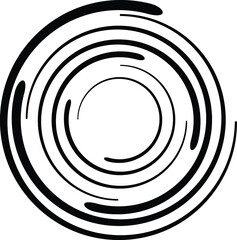 Lines in Circle Form . Spiral Vector Illustration .Technology round. Wave Logo . Design element . Abstract Geometric shape .