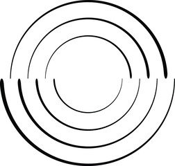 Lines in Circle Form . Spiral Vector Illustration .Technology round. Wave Logo . Design element . Abstract Geometric shape .
