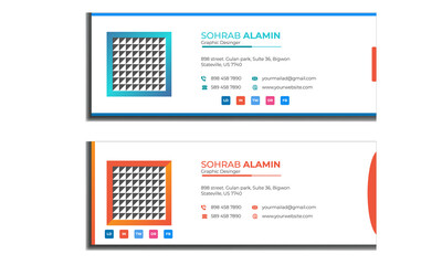 2 Flat and Modern Email Signature Template