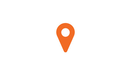 map pointer with bright orange pin