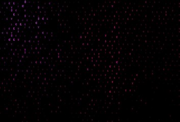 Dark Purple vector layout with banking symbols.