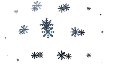 Light BLUE vector texture with colored snowflakes. Snow on blurred abstract background with gradient. The pattern can be used for year new  websites.