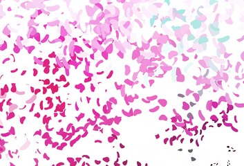 Light Pink vector background with abstract forms.