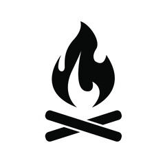 Bonfire icon vector simple design