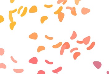 Light Yellow, Orange vector background with abstract forms.