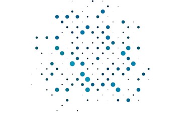 Light BLUE vector backdrop with dots. Beautiful colored illustration with blurred circles in nature style. Pattern for beautiful websites.