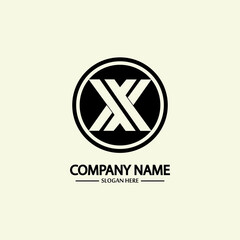 X Letter Logo Template vector icon