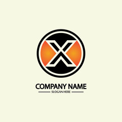 X Letter Logo Template vector icon