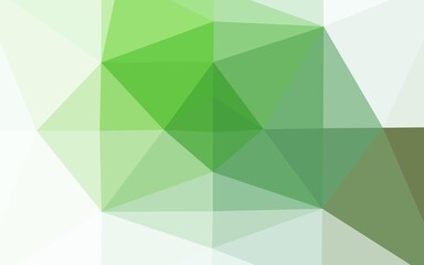 Obraz premium Light Green vector low poly cover. Glitter abstract illustration with an elegant design. Completely new design for your business.