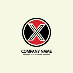 X Letter Logo Template vector icon