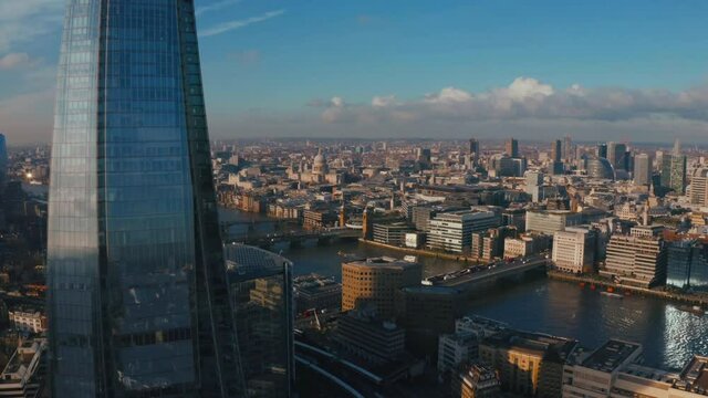 London skyline, aerial view