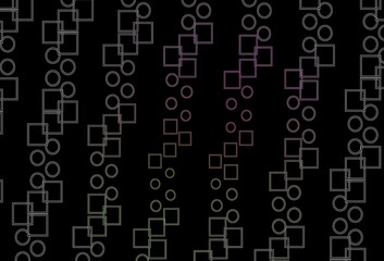 Dark Pink, Green vector layout with rectangles, squares.