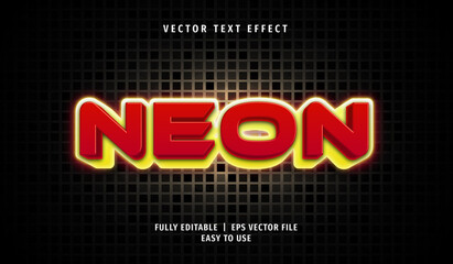 Obraz premium 3D Neon Text effect, Editable Text Style