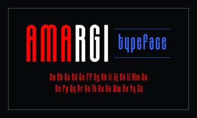 Elegant serif alphabet letters font and number.