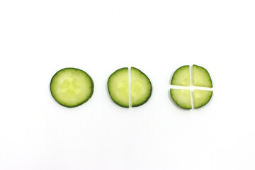 cucumber on white background