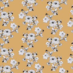 seamless flower pattern, floral print.