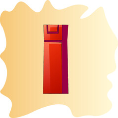Bright colored object on the theme of bathroom, household on a beautiful colored background-blot