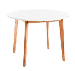Dining table on white background