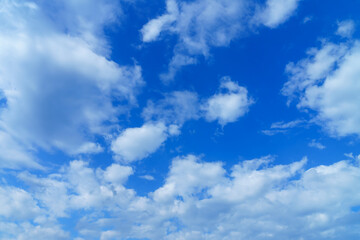 Plakat Blue sky background with clouds.