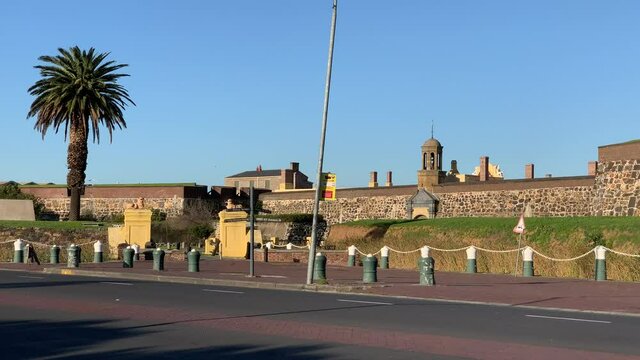 Castle Of Good Hope front entrance rich in South African history in Cape Town the beginning of westernization and the oldest existing occupied colonial building in South Africa