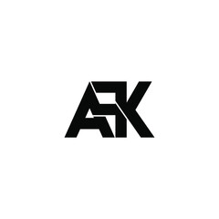 afk letter original monogram logo design