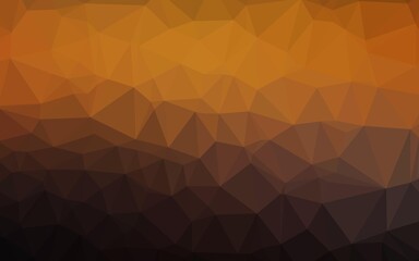 Dark Orange vector abstract polygonal layout. Colorful illustration in Origami style with gradient.  Brand new style for your business design.