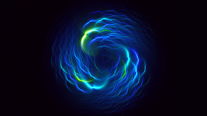3D rendering abstract round light background