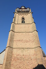 Obraz premium Mittelalterlicher Kirchturm in Bad Wildungen