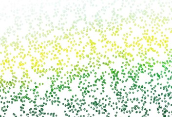 Light Green, Yellow vector template with circles.