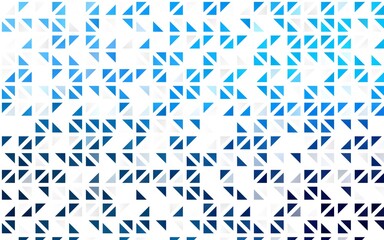 Light BLUE vector seamless backdrop with lines, triangles. Triangles on abstract background with colorful gradient. Template for business cards, websites.