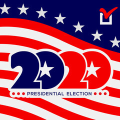 2020 United States of America presidential election design concept. Vector illustration
