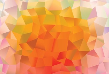 Light Yellow, Orange vector template with square style.