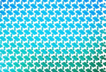 Light Blue, Green vector background with bent ribbons.