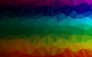 Dark Multicolor, Rainbow vector low poly layout. A vague abstract illustration with gradient. Template for a cell phone background.