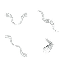 Fototapeta premium Kropki półtonowe w formie tunelu. okrągłe logo. wektor kropkowana rura ramy. element konstrukcyjny rury