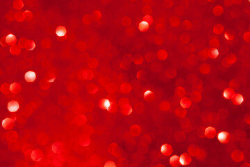 Banner bokeh on a red background