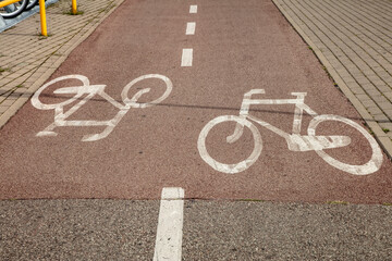 Obraz premium bicycle path with directions