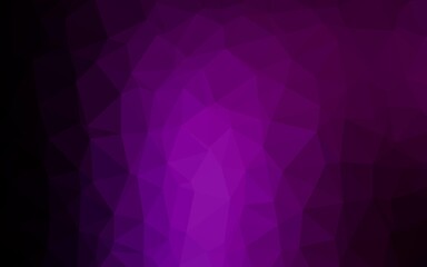 Dark Purple vector polygonal pattern. Triangular geometric sample with gradient.  Brand new design for your business.