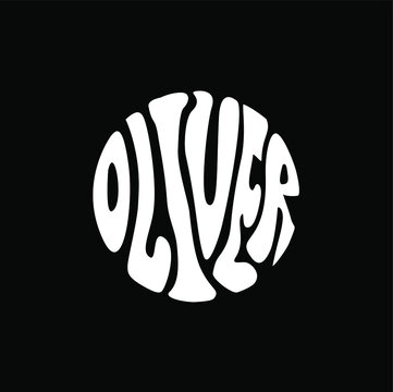  Oliver name's typographic illustration