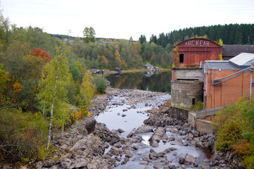 
Old power plant in autumn