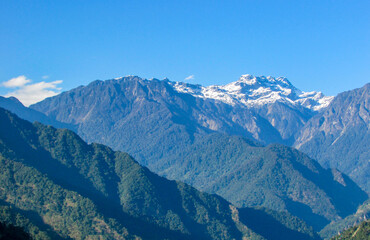 mountain landscape with snow