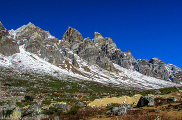 Fototapeta na wymiar mountain landscape with snow