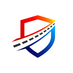 road logo in shield symbol