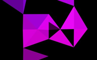 Dark Purple vector abstract polygonal cover. Geometric illustration in Origami style with gradient. Template for a cell phone background.