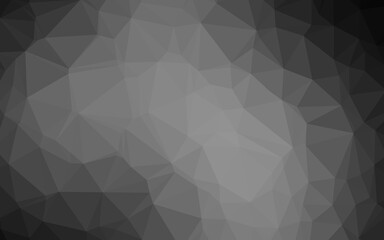 Dark Silver, Gray vector polygonal background. Triangular geometric sample with gradient.  New texture for your design.