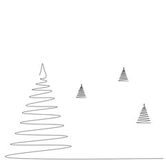 Christmas trees background design. Vector illustration