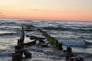 sundown at baltic sea