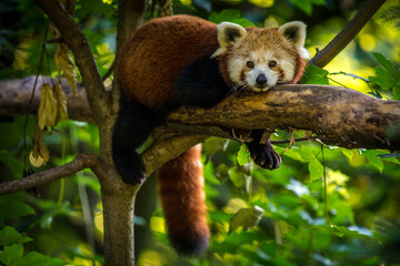 panda red portrait in nature