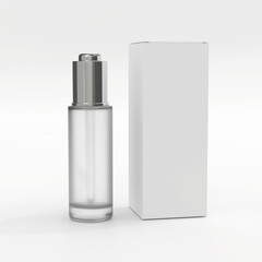 Dropper pipette bottle mockup. CBD oil dropper bottle. Serum dropper botlle. Vape liquid in frost glass bottle.	

